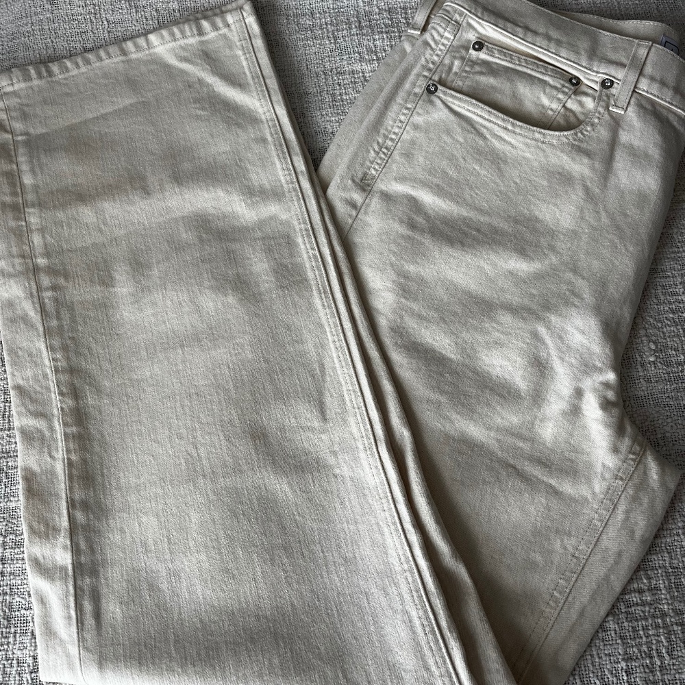 NWOT AYR  straight leg jean in ecru
